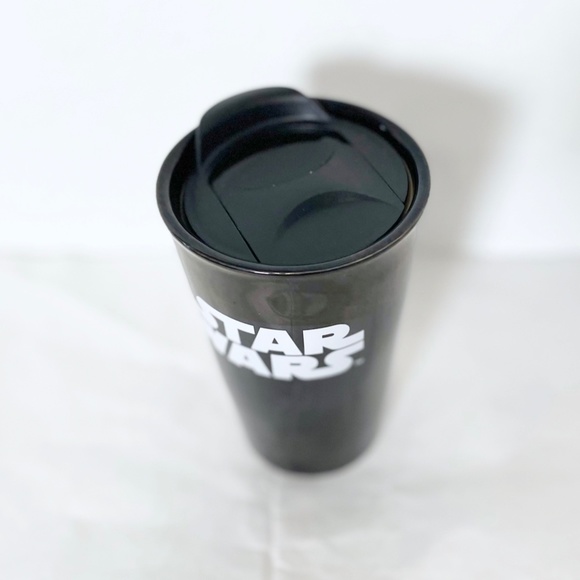 Tumbler Star Wars Black Ceramic Travel Coffee Mug/Cup BB-8 Droid EUC - Picture 3 of 5